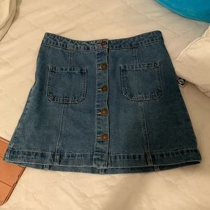 Jean mini skirt